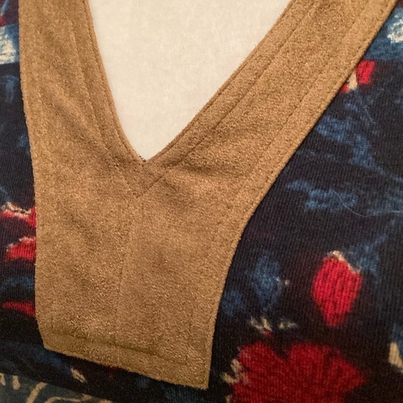 Lauren Ralph Lauren Faux Suede Patchwork Shirt Dress - Picture 3 of 11